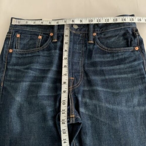 100% Organic Cotton The Loose Japanese Selvedge Jeans Blue 29 - Picture 6 of 11